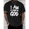 Herren T-Shirt Rot I AM A CHILD OF GOD Aufdruck Lässig Streetwear