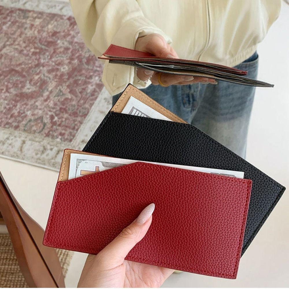 Lightweight Ultrathin Long Wallet PU Women Wallet Anti-splash Water Small Card Holder Lady