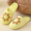 Fashion Flower Decor Indoor Bedroom Slippers Women Mute Soft Sole Non Slip House Slippers Woman Autumn Winter Comfortable Cotton Slides