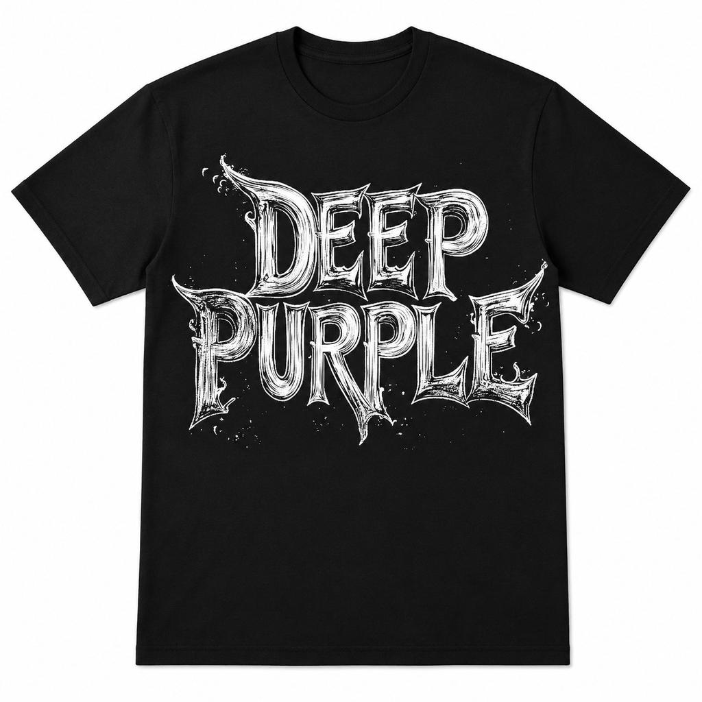 Deep Purple Graphic Print Unisex T-SHIRT S M L XL XXL 3 4 XL Black White