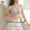 Women's Push-Up Camisole Bra: Seamless, Anti-Sagging, Comfortable Side Support for Spring & Summer.