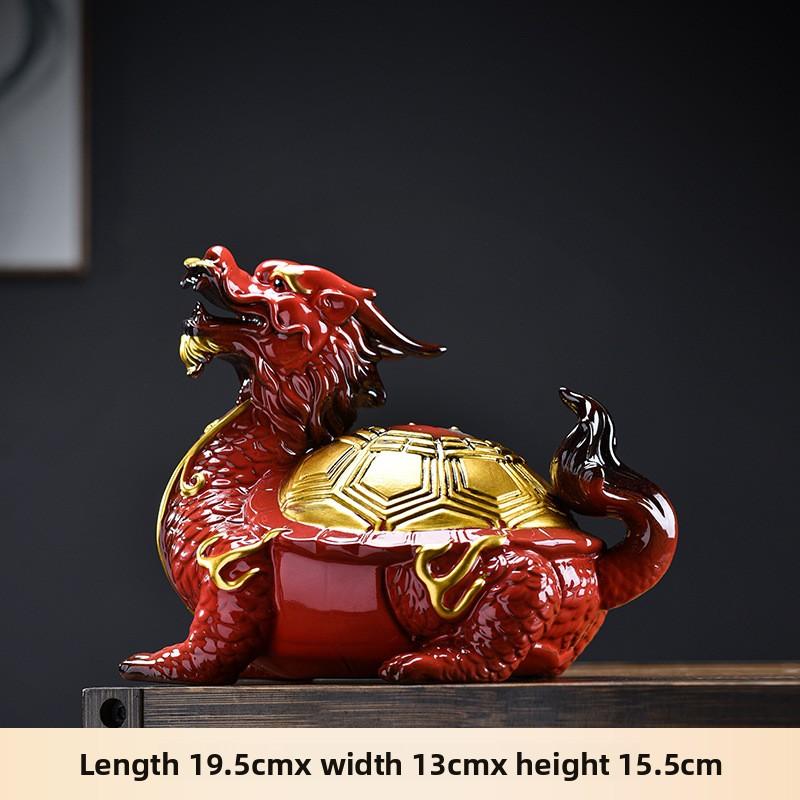Creative Ceramic Turtle Ornament Boutique Bagua Dragon Turtle Home Furnishing Living Room Store Decoration Office Opening Gifts