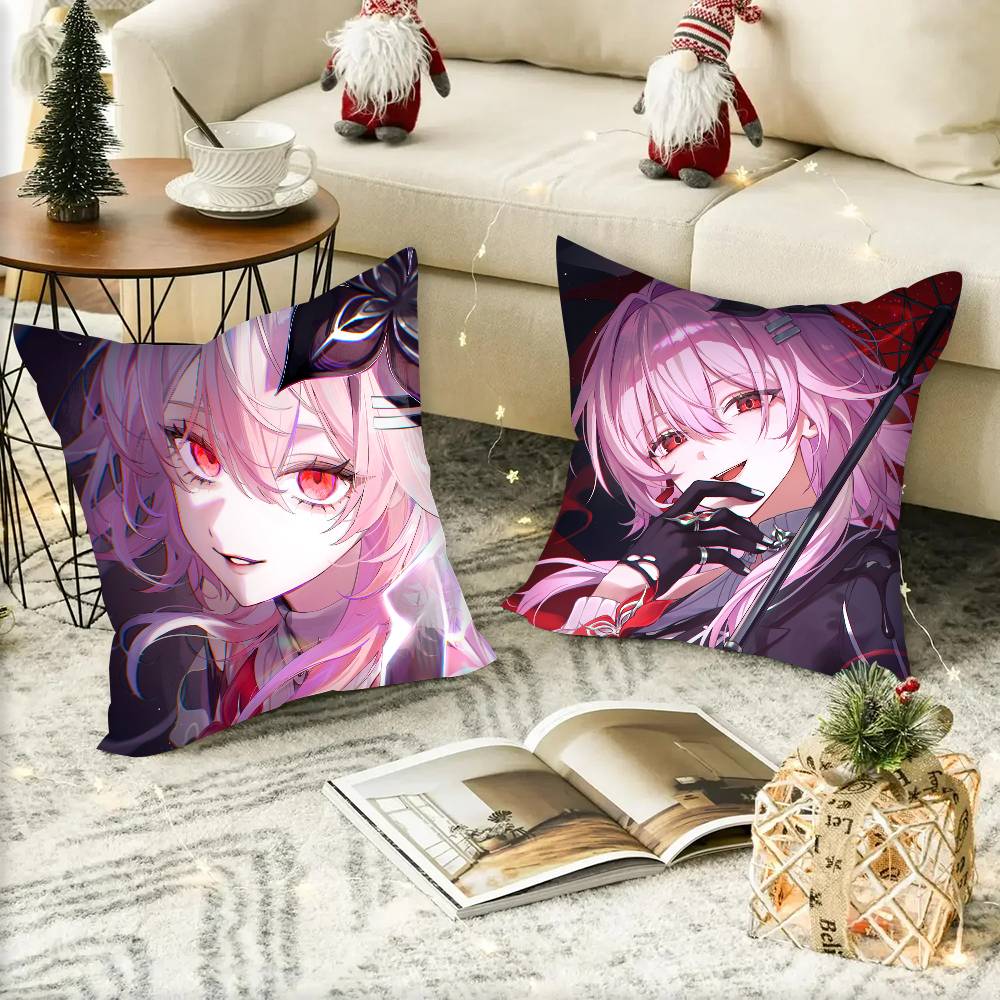 Evernight Hot Game Honkai Star Rail Pillow Case Square Pillow Bedroom Sofa Leisure Comfort Cushion Car Home Decoration