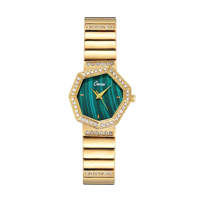 

Новые женские часы, модные, маленькие, зеленые, сплав, стразы