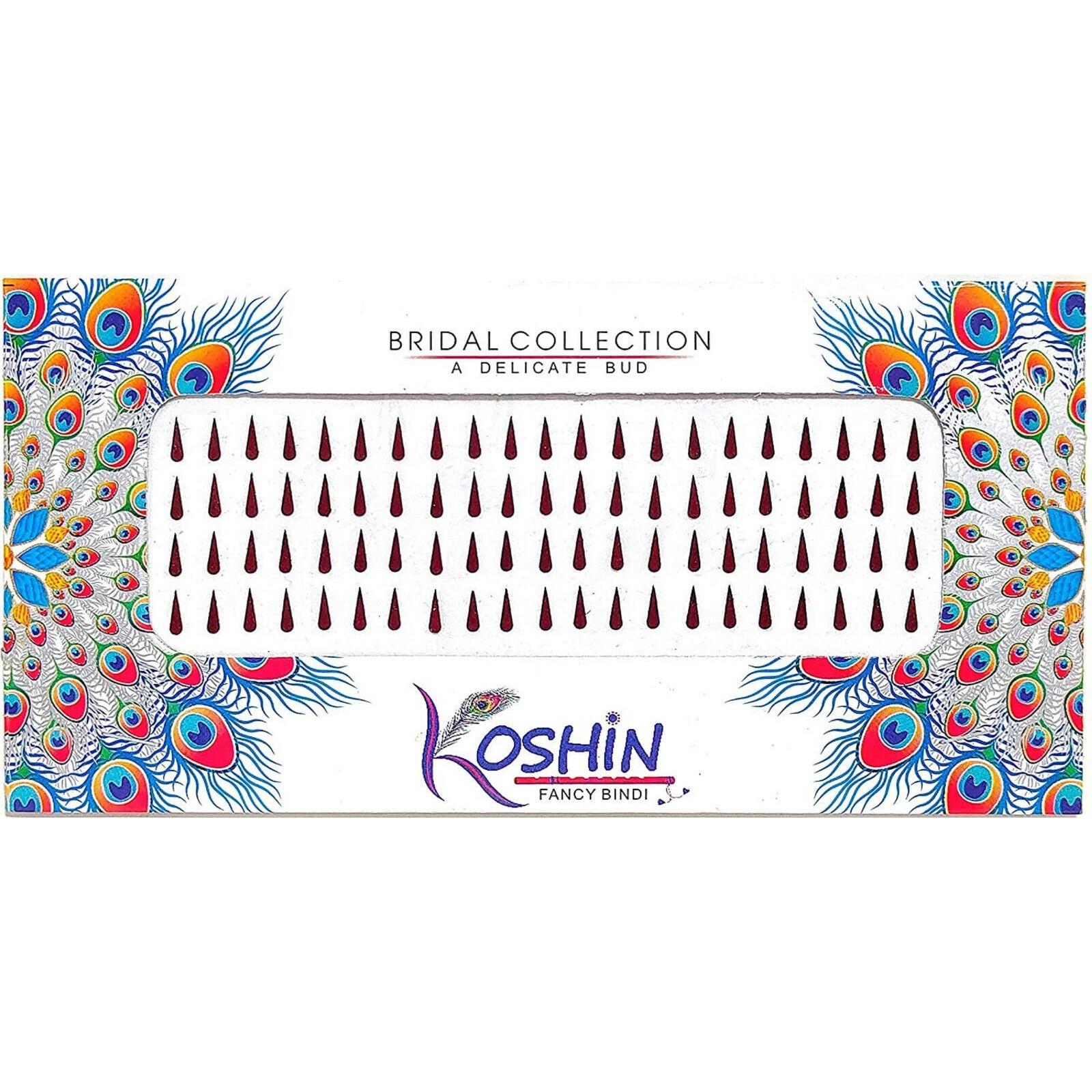 Indian Traditional Maroon Color Tilak Shape Forehead Bindi PackOf 2 n634 2602