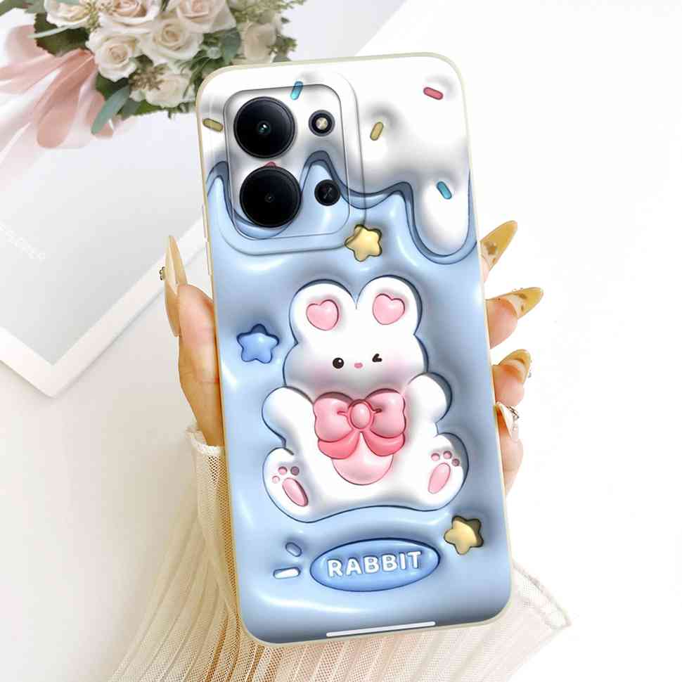 For Xiaomi Redmi 15C 4G Case Cute Couple Flower Cartoon Cover Phone Case For Xiaomi Redmi 15C Redmi15C 4G 5G Back Cover Capa