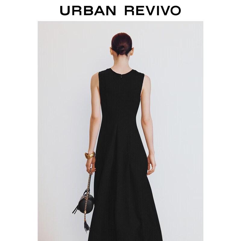 UR 2026 Elegant Solid Sleeveless Dress