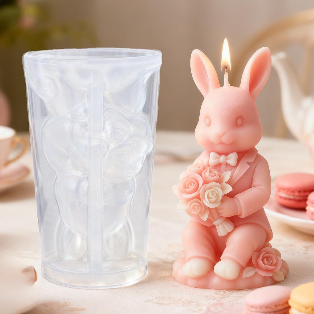 Wedding Rabbit Mold Cute Resin Crafts Mold Silicone Candle Mold High-Quality For Wedding Decoration Handmade Gifts Home