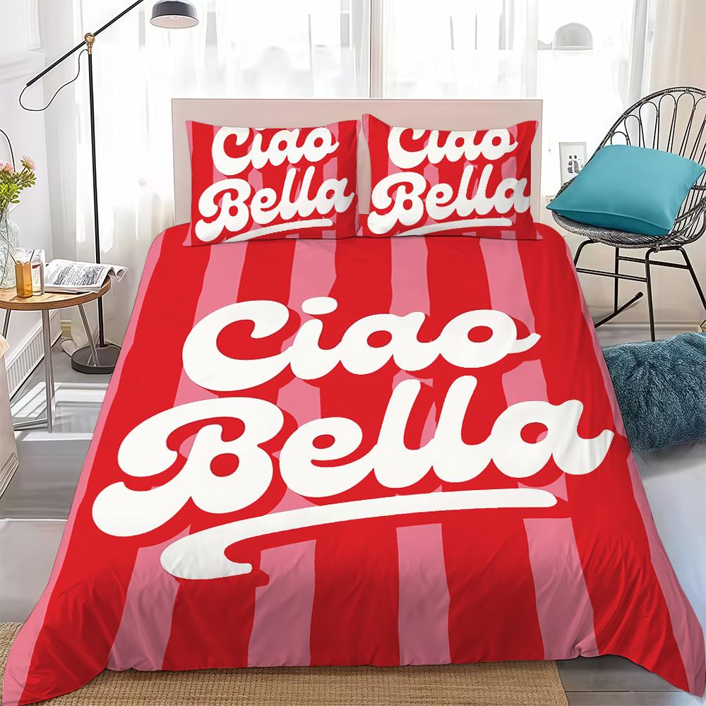 C-Ciaos B-Bellas Duvet Cover Set Home Style Bedding Soft Laundry Cotton Bed 3 Piece Set Student Dormitory Gift