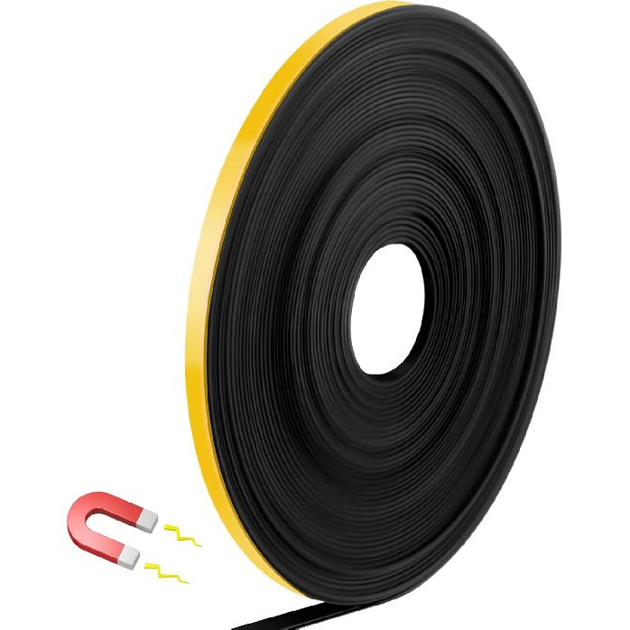 Magnetic Tape Roll Thin Strips, 0.39 Inch x 33 Feet Magnetic Board Dividers Whiteboard Graphic Decorative Tape Marking Line for Classroom Office Art