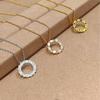 Premium Sense Honeycomb Point Drill Circle Clavicle Chain Simple And Versatile Stack Wear Light Luxury Design Necklace