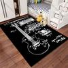 Guitar Patent Design Schematic Carpet Yoga Living Room Room Decor Children's Crawling Mat Doormat Area Rug Games Mat