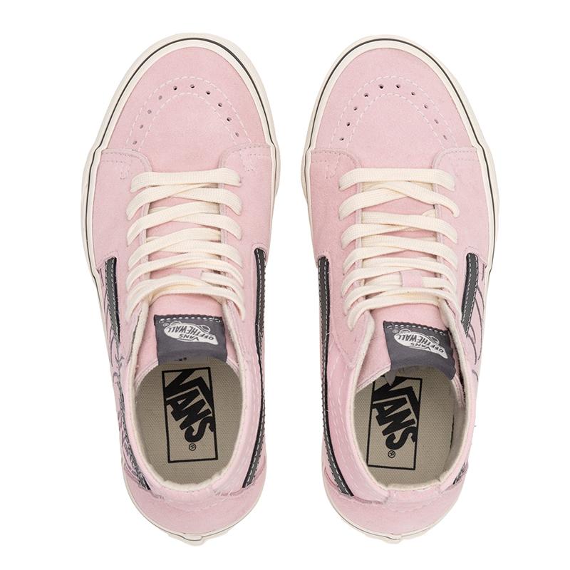Vans Sk8 Hi Comfortable Versatile High Top Skate Shoes Women Sneakers Pink VN0A5KRUCCI