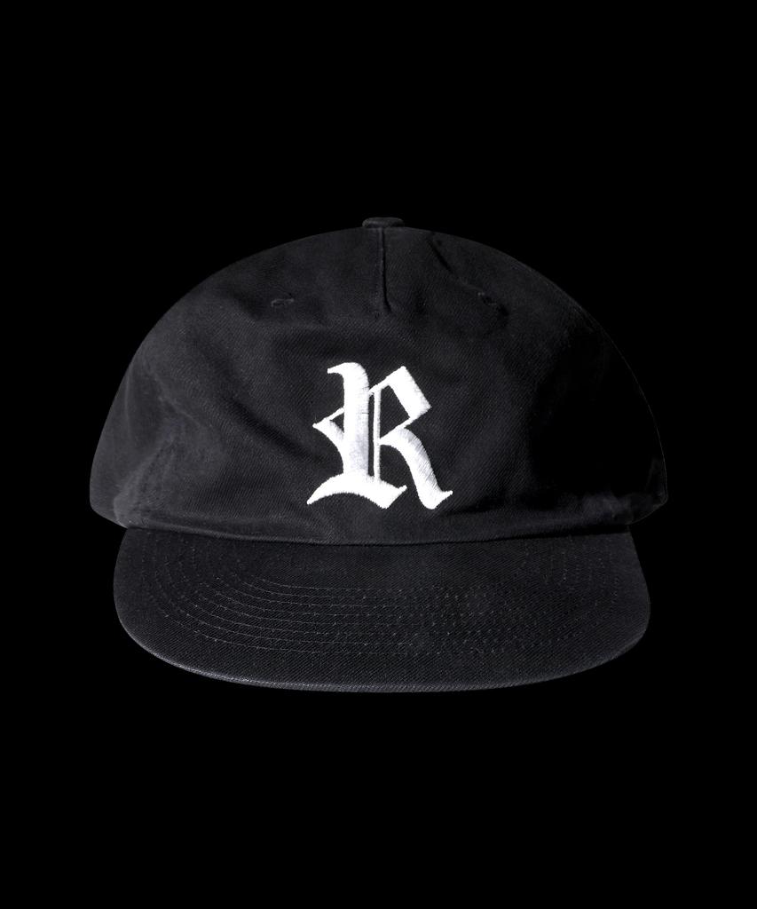 RAR R Logo Vintage 5-Panel Trucker Cap_Black