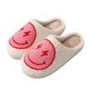 Winter Lightning Smiley Cotton Slippers Women's Indoor Home Non-slip Home Autumn and Winter Warm Slippers