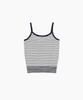 Tudument Stripe Sleeveless Knit Top Ivory