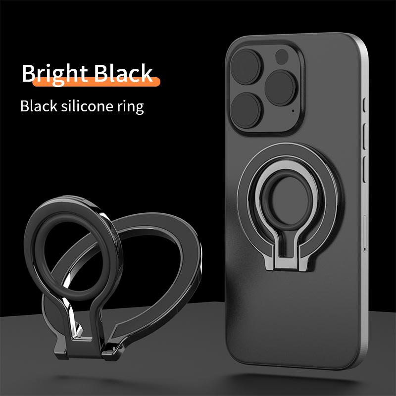Magsafe Magnetic Phone Finger Ring Holder Rechargeable Adsorbed on Magnetic Sheet 360° Rotating Foldable for iPhone 15 Universal