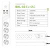 EU AC Outlet Socket Power Strip Multiprise Smart Home Extension Electrical Adapter 4.2A Network Filter