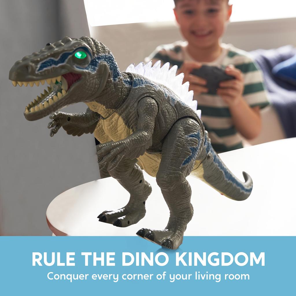 STEAM Life Remote Control Dinosaurs for Kids 3+, LED Light Up Dinosaurs, Velociraptor Robot Toy