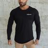 Spring Slim Fit Sport Fitness Running Shirts Men Cotton Breathable Long Sleeve T-shirt Gym Bodybuilding Training Casual Clothing