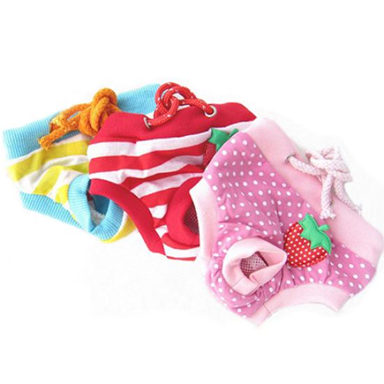 Nouă Femeie Câine Cățeluș Drăguț Pantaloni sanitari Chiloți scurti Lenjerie de corp scutec în dungi