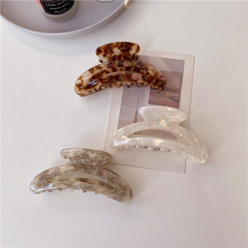 Vintage Hair Clips for Women Acetate Claw Clip Colorful Marbling Large 10cm Hair Clip Girls Hair Accessories  New Hair Claw