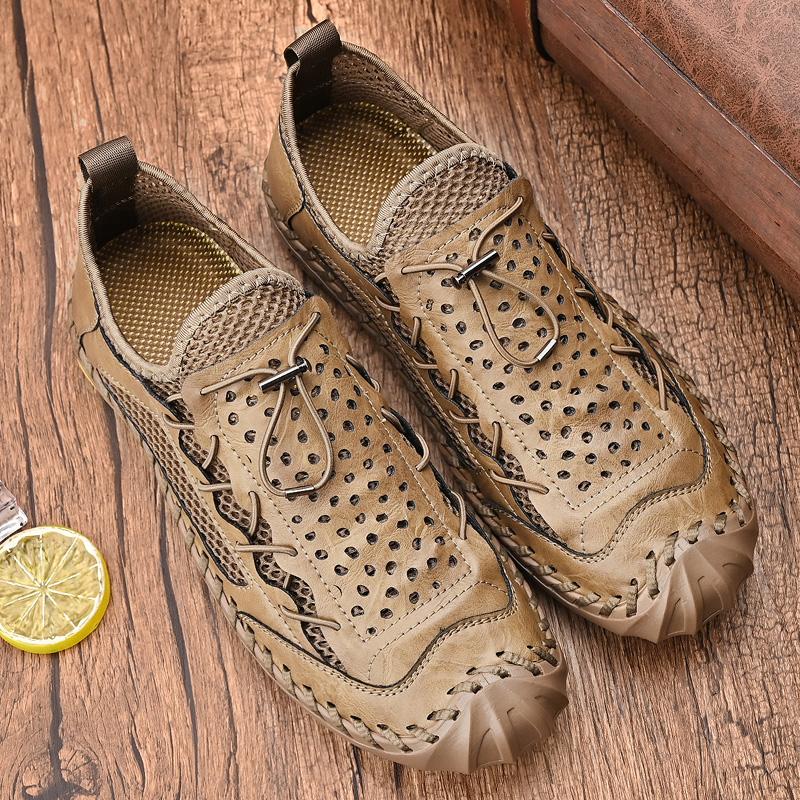 Summer Breathable Outdoor Casual Shoes Men Loafers Antiskid Slip On Walking Shoes Moccasins Man Shoes