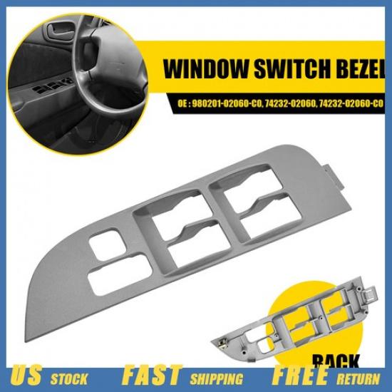 Driver Left Master Power Window Switch Bezel Trim Gray for 98-02 Toyota Corolla