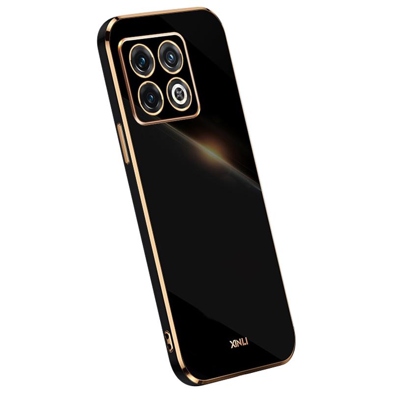 

XINLI TPU Phone Case for OnePlus 10 Pro 5G,Electroplating Shockproof Full Camera Lens Protection Cover Black