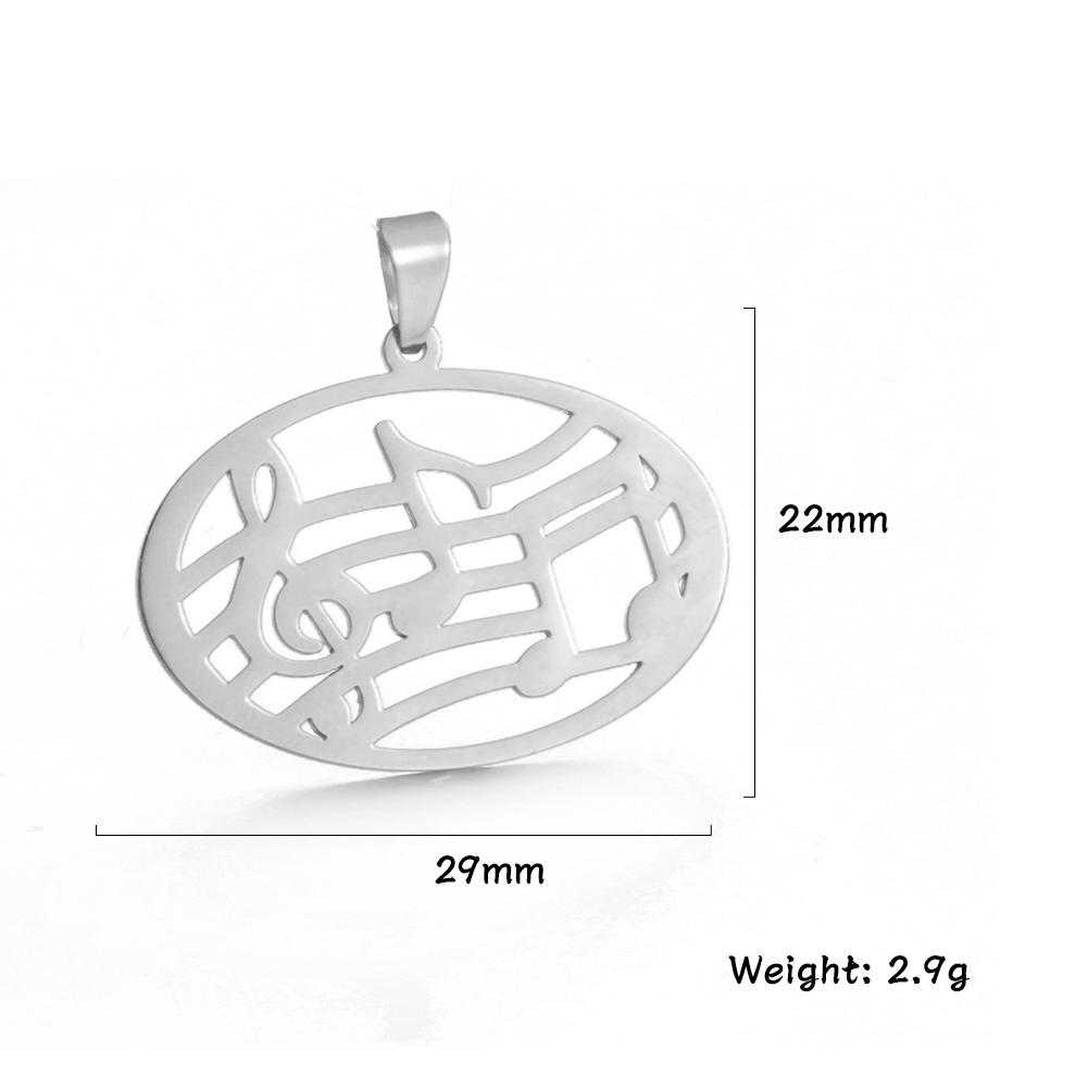 My Shape 5 pcs Musical Note Charms DIY Necklaces Bracelets Earring Music Pendants Stainless Steel Jewelry Making DIY Accessories