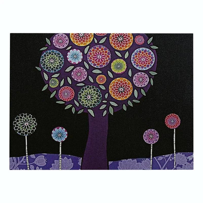 

Mandala Tree Flower Oil Painting Placemat for Dining Table Heat-resistant Table Mat Bowl Coaster Tableware Pad Home Accessories 1PC 30x45CM