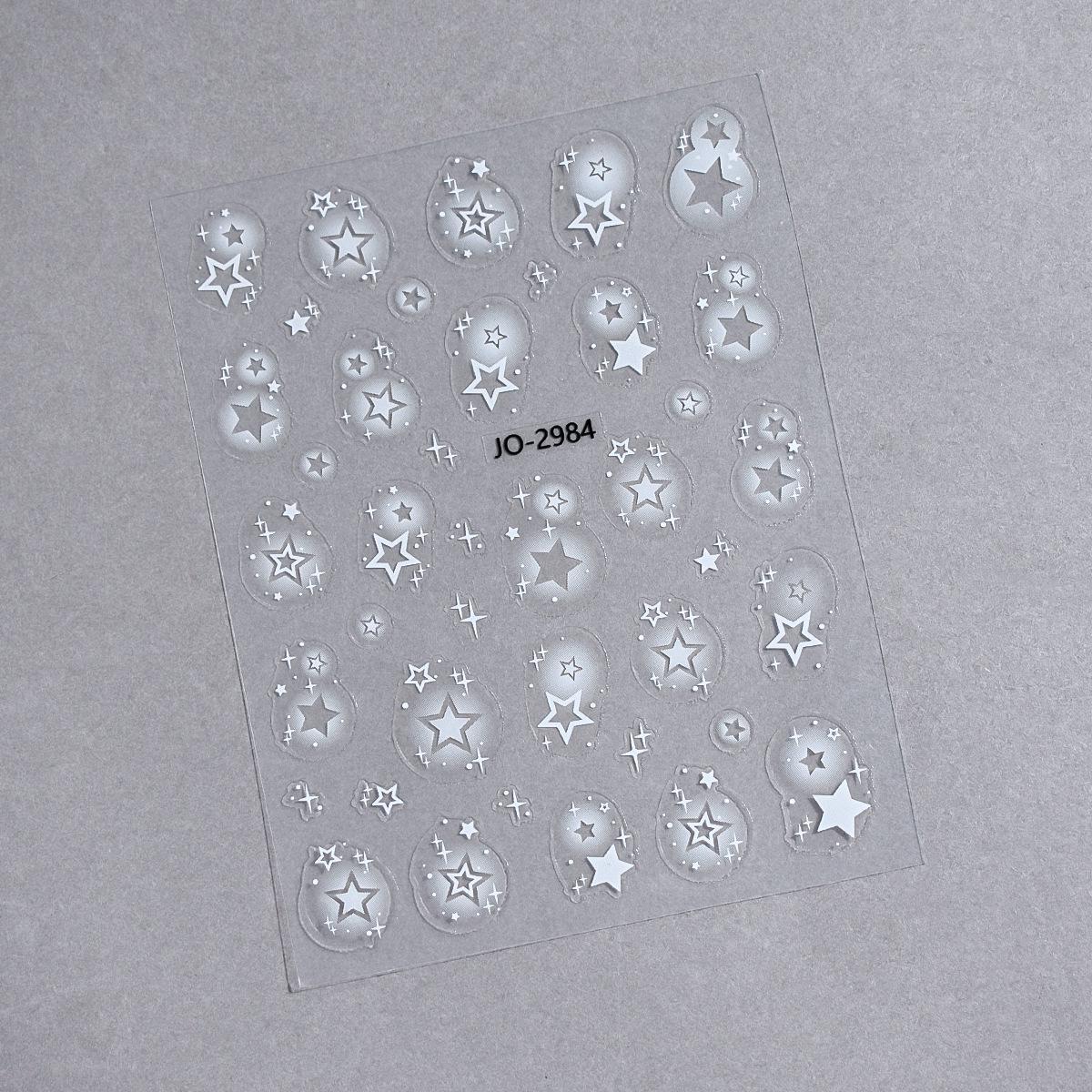 Butterfly and Star Hollow Nail Stickers - Thin, Tough, Adhesive Flat Type Model A: Butterfly Hollow
