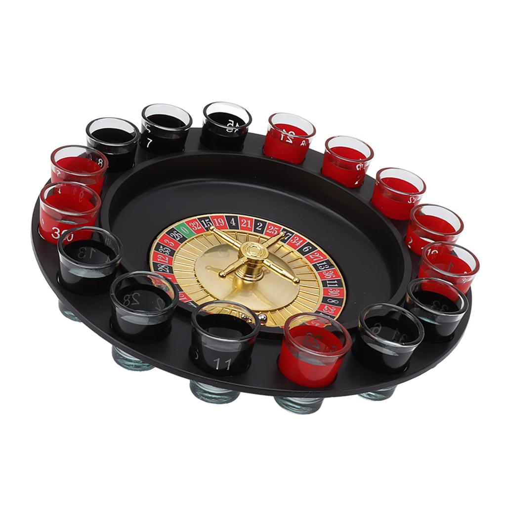 Drinking Roulette Wheel Shot Glass Game Set Novelty Gift Party KTV Bar Props for Adult