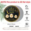 2D Flat, 1pc Round Aluminum Hanging Sign, "Eid Al-Adha Mubarak" Islamic Festival Metal Wall Art, Cute Sheep & Crescent Moon Lantern Design, Perfect