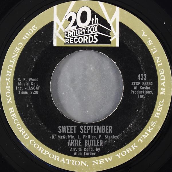 

7inch Record ARTIE BUTLER Sweet September Freedom 433 20th Century Fo 1963 US Jazz Used