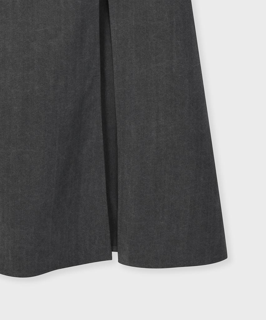 Pallet [Fallett X Lee] Long Slit Denim Dress Charcoal