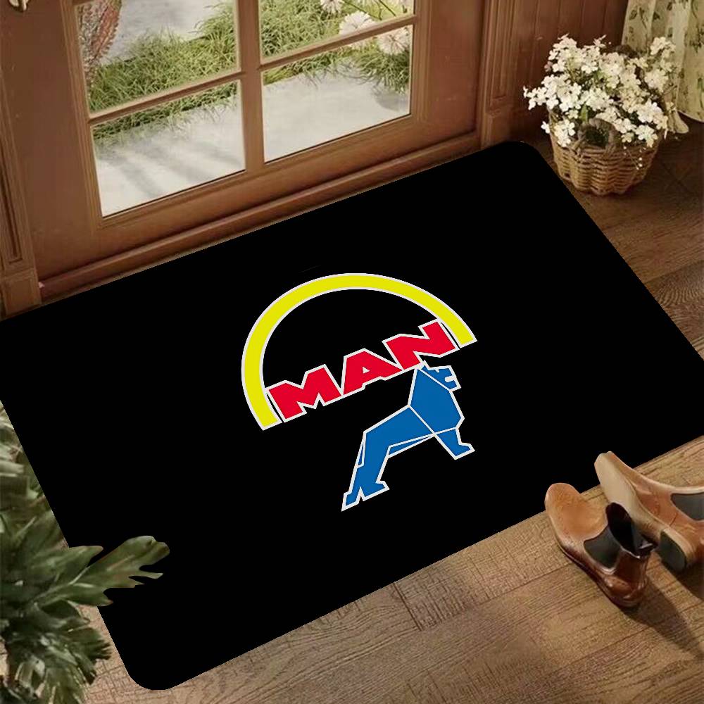 

M-Man Truck Logo Floor Mat INS Style Soft Bedroom Floor House Laundry Room Mat Anti-skid Household Carpets 40x60cm