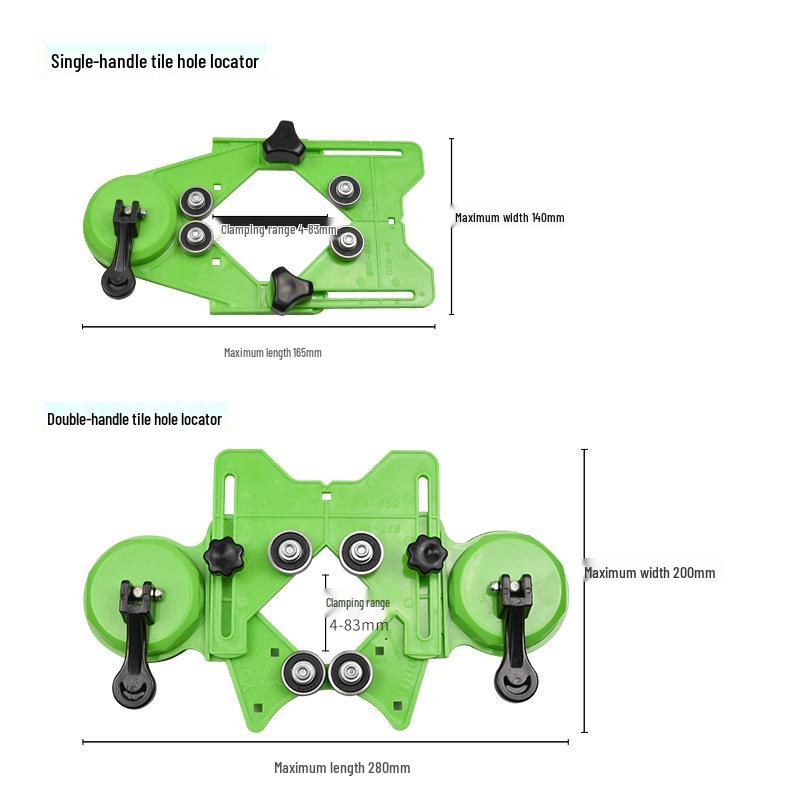 Multi-Function Glass Tile Locator & Drill Guide with Suction Cup
