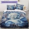 Casper Muster Bettwäsche Steppdecke Set Bettbezug Kissenbezug Heimdekoration Geburtstagsgeschenk (1*Bettbezug + 2*Kissenbezug ohne Füllung)