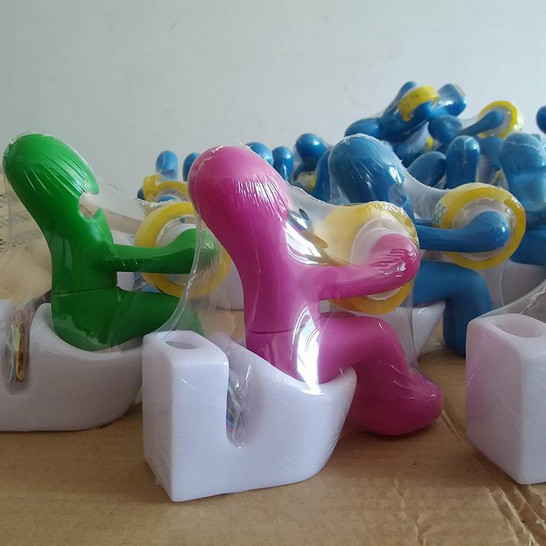 Creative Adhesive Tape Holder Tape Dispenser and Supply Station Funny Accessory for Office Home or School Paperclip Stationery
