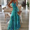2023 Bohemian Halter V-Neck Floral Maxi Dress for Women