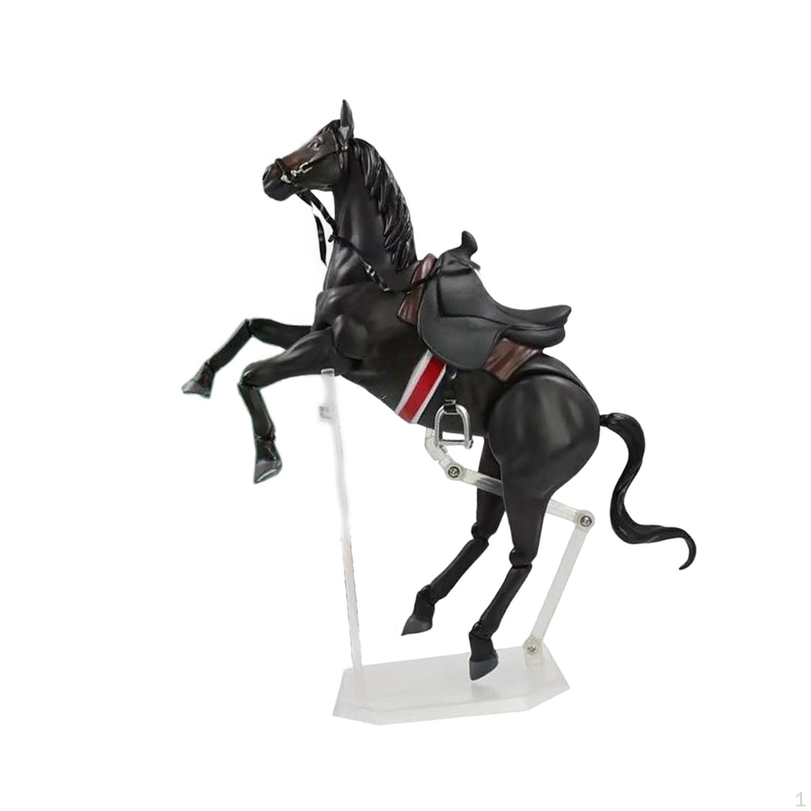 

Articulated Horse Figurine, , Miniature Model, Decoration, Creative And Collectible for чёрный