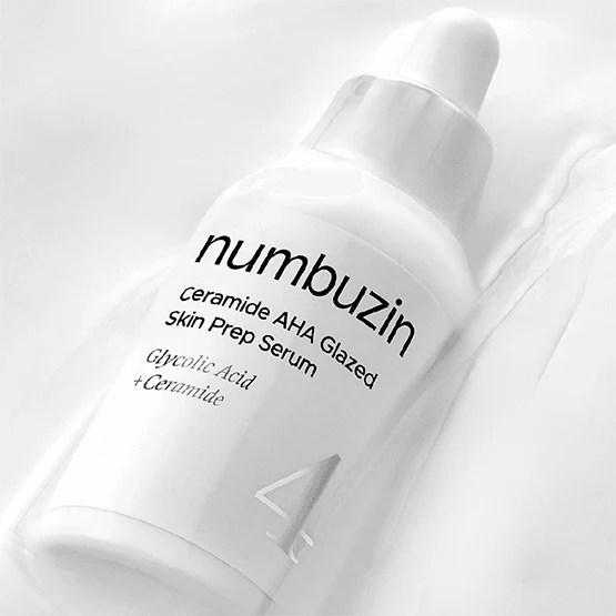 NUMBUZIN No.4 Ceramide AHA Glazed Skin Prep Serum 30ml, Barrier-Safe Exfoliating, Moisturizing, Korean Cosmetics, Kbeauty