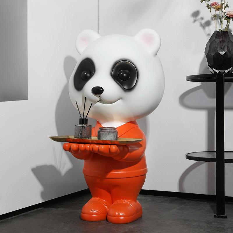Diseño Creativo de Anime Adornos de Panda Superficie de Suelo Grande TV de Pie Gabinete Sofá Entrada Decoración del Hogar Regalo de Bienvenida