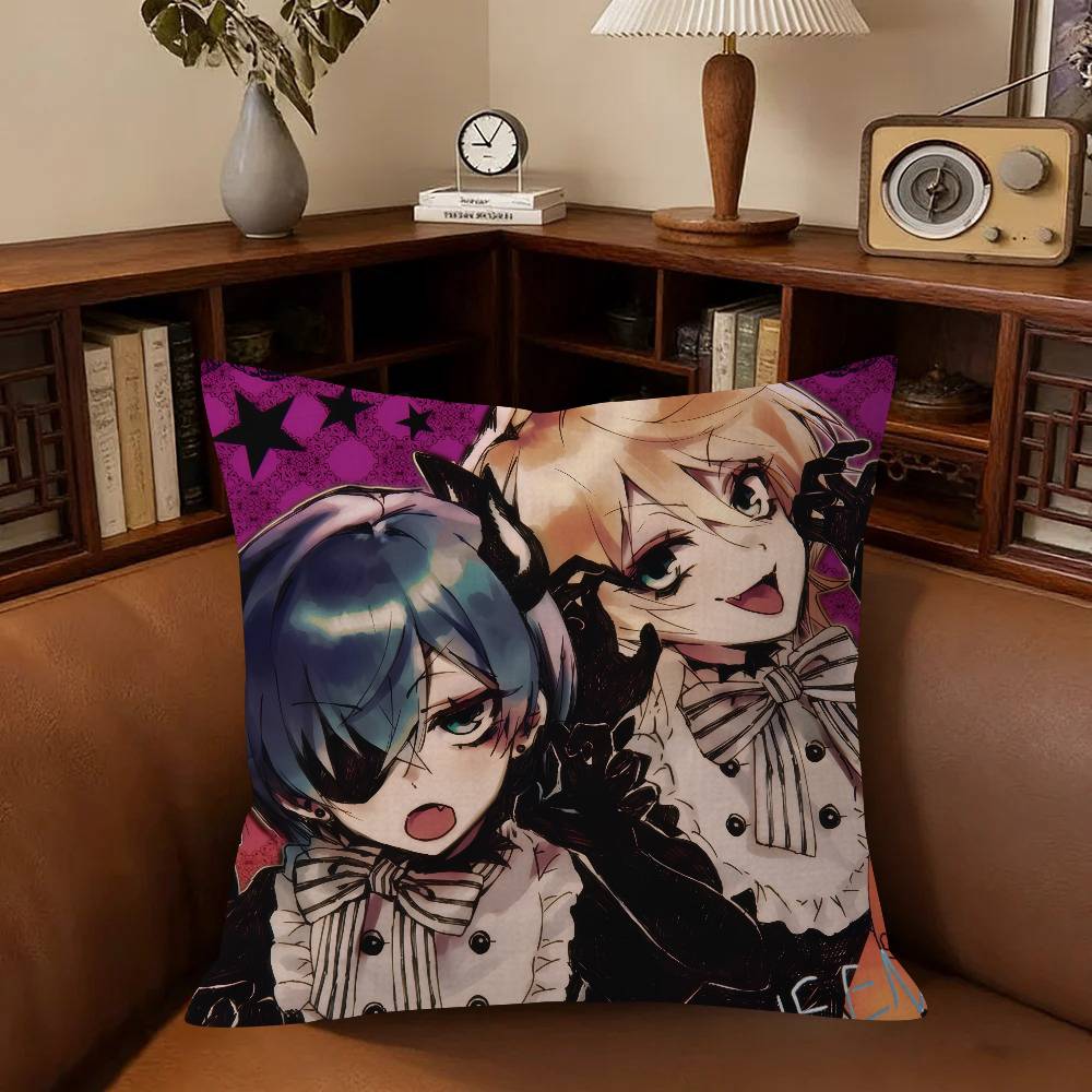Anime B-Black B-Butler Cushion Pillow Cushion Cover Pillowcase Living Room Sofa Home Decor