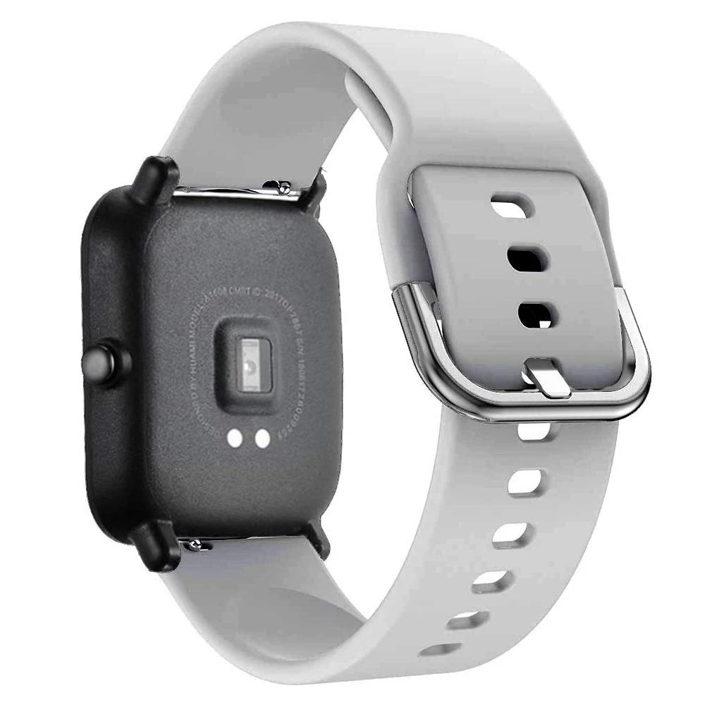20mm 22mm WatchBand For Amazfit GTS 2/3/4 Mini Strap GTR 2/3/4 42mm Silicone Wristband Bracelet For Amazfit Bip Band Accessories