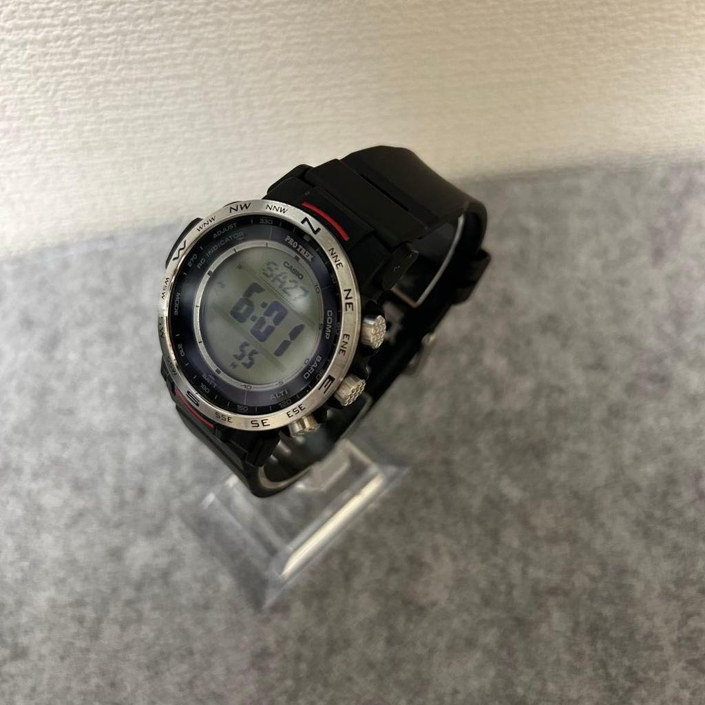 Used Casio Pro Trek PRW-35-1AJF Triple Sensor Radio Solar PROTREK PRW-35-1JF