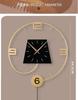 Living room wall clock light luxury 2025 new high-end wall clock modern simple fashion creative no-punch clock