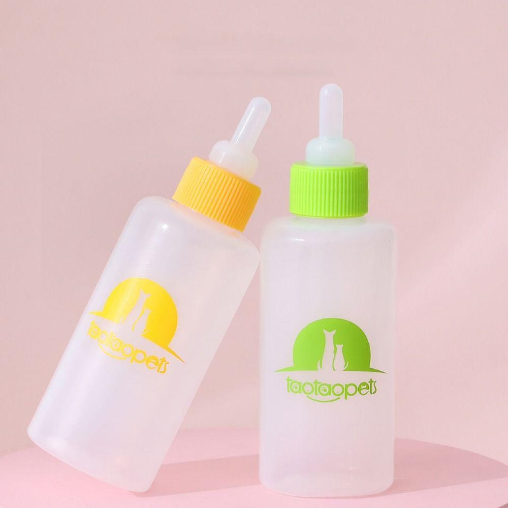4pcs/set Bite Resistant Pet Milk Bottle Kits 60ml Cat Nipple Bottle  For Hamster Puppy Rabbits