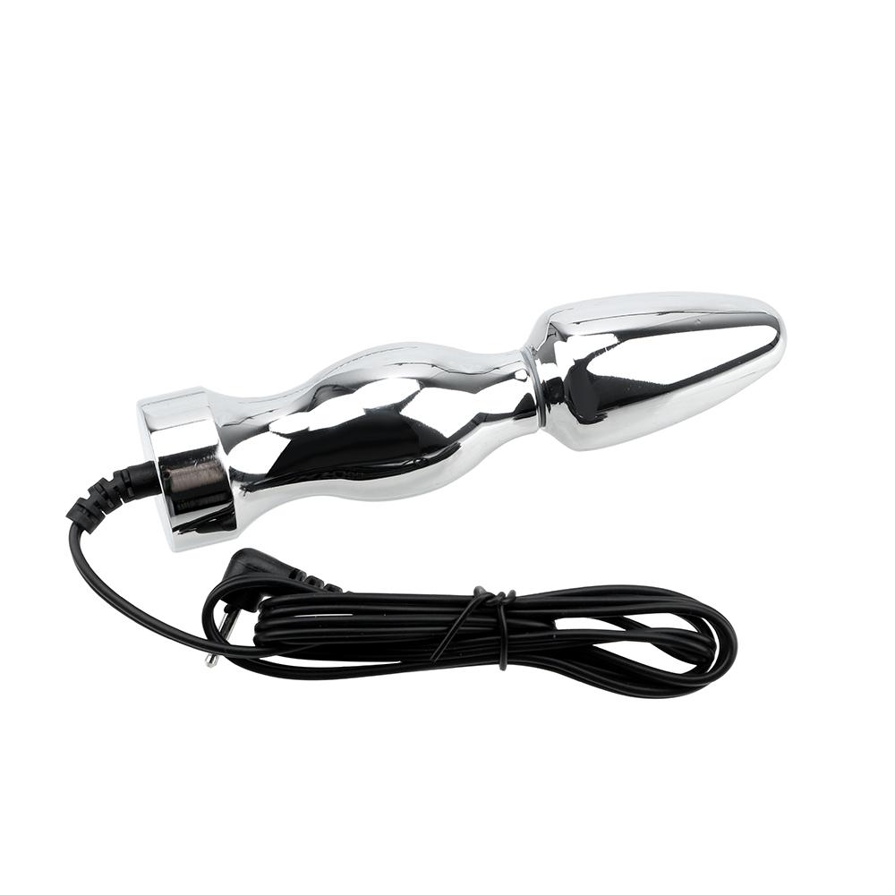 Jucării erotice pentru adulți Plug vaginal Electro-șoc Butt Plug Jucării sexuale din oțel inoxidabil pentru femei Masaj anal Plug anal metalic